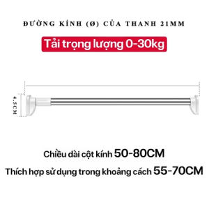 Giá phơi đồ đa năng thanh phơi đồ có thể kéo dài thanh treo tường không cần khoan lỗ