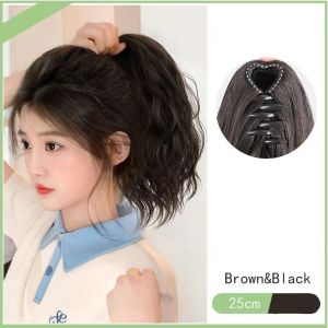 UUMIR 25ซม. ค่ะ ผมยาวไมโครหยิก พร้อมคลิปหนีบ สังเคราะห์สังเคราะห์สังเคราะห์ วิกผมหางม้าสูง อารมณ์ที่ดี ขนปุยฟู หางม้าหยิก สำหรับผู้หญิง