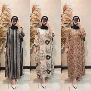 ( PROMO ) Daster Lengan 3 per 4 Busui Semata Kaki Viral TikTok Bahan Rayon Premium Adem Hluan Murah 2023 Viral Kekinian