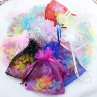 [SG] [FREE SHIP] 10x15cm Organza Pouch Birthday Party Gift Mesh Bag Wedding Favour Teachers Mothers Day Christmas Gift