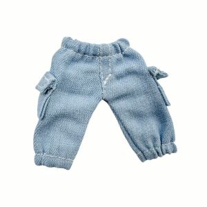 COMEMECO Fashion Doll Jeans Pants Multicolors DIY Denim Pocket Pants Doll Clothes Accessories Toys For 1/11 OB11 Dolls For YMY 1/12 Bjd/GSC Dolls/for Obitsu 11 Dolls