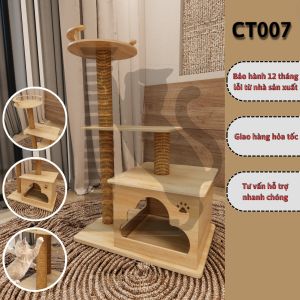 Mã CT007 trụ cào móng cho mèo PETDECOR tạo không gian chơi cho boss