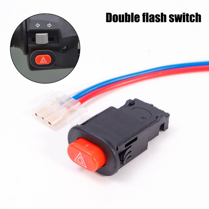 Công tắc đèn flash đôi cho xe mô tô đèn báo nguy hiểm nút cảnh báo khẩn ...