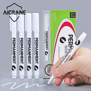 AICRANE 6/12pcs set Waterproof White Marker Pen Permanent Gel Pencil Oily Graffiti Pens Tire Painting Notebook Tyre Tread Environmental Pen