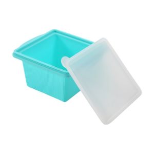 Storage Container With Lid Silicone Ice Cube Tray Freezer Mold Soup Sauce Cubes Food Grade BPA Free Reusable Bekas
