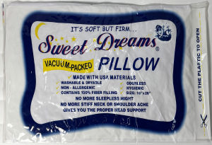 Sweet Dreams Pillow (Vaccum -Packed) High Quality Pillow Soft and supportive Hypoallergenic and chemical-free pillow /Perfect for neck and cervical support/beautiful white plain color/thick and high absorbent material/Unan