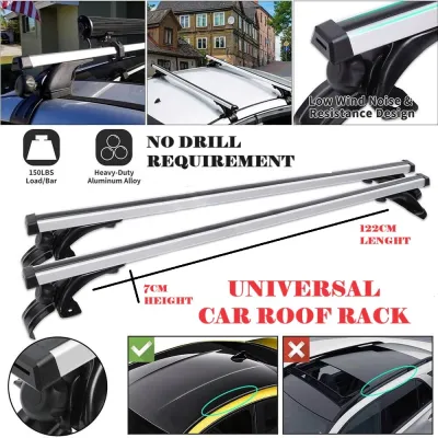 Car Roof Rack Roof Bar Carrier Car Luggage Carrier Basket Bicycle Rack Universal Roof Rack Roofbar Bumbung Rak Kereta Car Bicycle Van Suv 4x4 Pick Up Roof Rack Roof Bar Axia Myvi Saga vvt BLM FLX Persona bezza iriz aruz viva kenari kelisa alza wira kancil