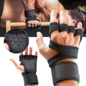 Gym Gloves 1pair Weight lifting Training Gloves Fitness Sports Hand Protector Gloves Wrist Wrap Gym Hand Palm [COD]