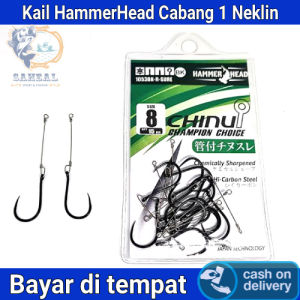 Kail Pancing Hammerhead Cabang 1 neklin / Kail Pancing Ikan Bawal Neklin Siap Pakai