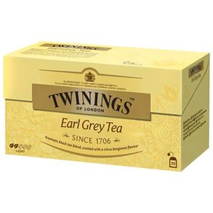 Twinings Earl Grey Tea Bags – 25 Count | 100% Original Black Tea with Bergamot | Ships from Korea | Aromatic Hot Iced or Milk Tea | Individually Wrapped