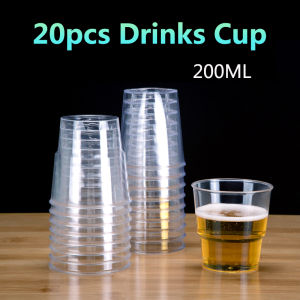 20pcs/pack Aviation Crystal Special Hard Plastic Hot and Cold Drinks Cup Reusable Tea Coffee Cup