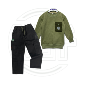 Setelan Sweater Anak Laki Laki Celana Cargo Panjang 4 5 6 7 8 9 10 11 12 Tahun