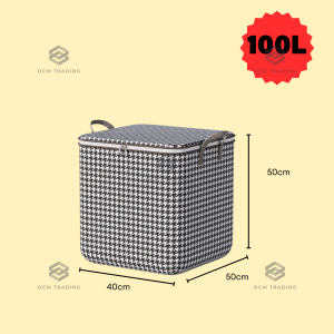OCM 100L/140L/180L Clothes Storage Box Organizer Foldable Large Storage Bag Bakul Baju Kotak Simpanan 储物盒