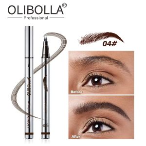 OLIBOLLA Four-Prong Shaping Eyebrow Pen-Waterproof & Sweatproof | Natural Wild Eyebrows Look
