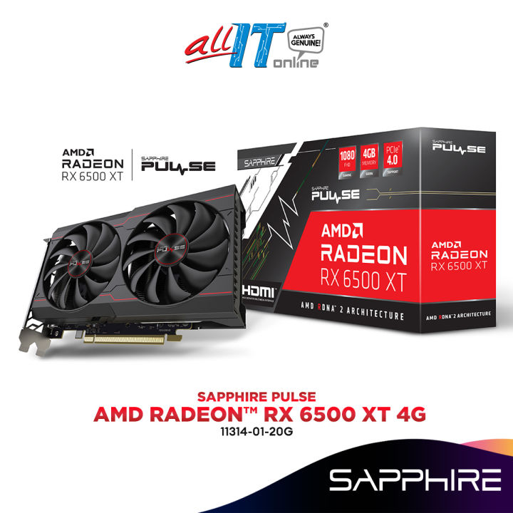Sapphire PULSE AMD Radeon™ RX 6500 XT 4GB GDDR6 Graphics Card | 11314 ...