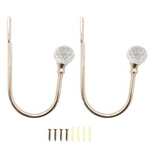 2Pcs U Shape Curtain Tieback Decorative Tie Back Accessory for Home Bedroom Dormitory Window Wall Decoration