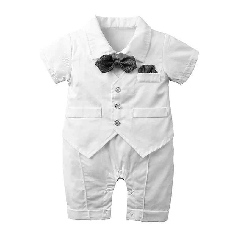 Gentlemen Clothes for Infant Boy Tuxedo Korean Version Onesies for