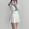 พลีสสั้น กระโปรงเทนนิส สไตล์เกาหลี ที่เกาหลีใส่กันเยอะมากก แฟชั่น น่ารักแต่งตัวง่าย มีซับในตัว พร้อมส่งจากไทย#8803. 