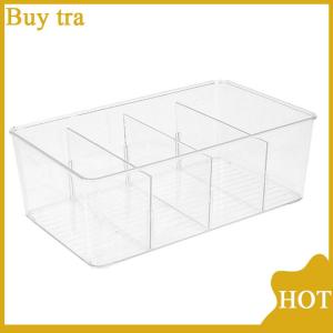 [Buytra] Tea Bag Storage Box Office Multifunctional Storage Box with Lid Acrylic Organizer Coffee Bag Compartment Box