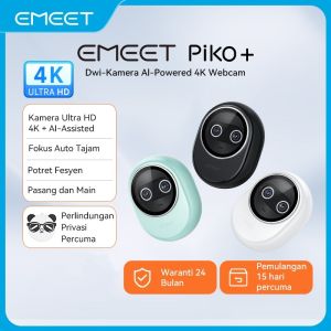 EMEET Webcam 4K Streaming Piko USB Dual Camera Ultra HD Mini Video Web Camera Auto Focus with Sony Sensor for Laptop PC Youtube Live Streamers and Content Creators