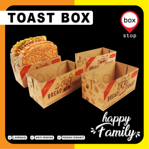 Toast Box Roti Bakar - HAPPY FAMILY ed - KRAFT COKLAT 10x5x5 (50 pcs)