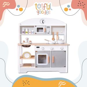 WOODEN WHITE JAPANESE KITCHEN Kids Pretend Play Pink Cooking Gifts Boys Girls Toy Set