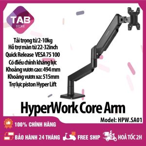 Giá Đỡ Màn Hình HyperWork Core Arm SA01 Trọng tải 2-10kg Nâng màn 22-32 inch - Bảo Hành 24 Tháng