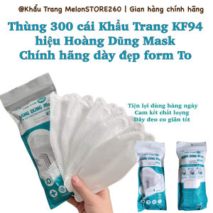Thùng 3OO cái khẩu trang KF94 Hiệu HOÀNG DŨNG MASK chính hãng dày dặn 4 lớp cao cấp
