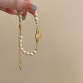 Empress Dowager Cixi Pearl Bracelet High Version Saturn Pearl Full Diamond European and American Light Luxury Niche Design High-end Feel. 