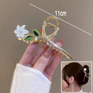 New Sweet Flower Hair Claw Clip Exquisite Ponytail Grab Hair Clips Shark Clip Woman Hairpins For Girl Hair Accessories Headdress