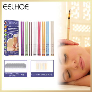 Eelhoe Candle For Ear Cleaning Removal Natural Beeswax Propolis Indiana Therapy Fragrance Candling Cone Candle Relaxation（16pcs）
