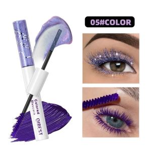 XIAHU QIBEST Diamond Glitter Mascara Double Headed Long Lasting Waterproof Mascara Voluminous Colored Mascara Eyelashes