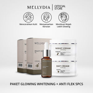 Paket Whitening 5Pcs Spotless Beauty Series Glow Skin Skincare Treatment Perawatan Kecantikan Wajah BPOM  I MELLYDIA Ideal B