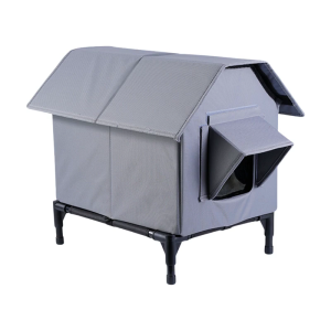 Warm House Outdoor Cats House Elevated Insulated Shelter for Winter Waterproof Enclosure House for Outdoor Strays