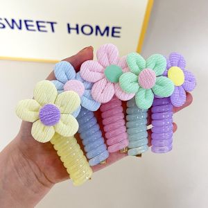 5PCS Kartun Ikat Rambut Karet Spiral Alat Kuncir Rambut Anak Ikat Rambut Anak Korea Aksesoris Rambut Lucu