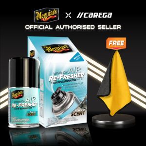 Meguiars Whole Car Air Re-Fresher Odor Eliminator Mist - New Car Scent 2oz / 59ml Aerosol Meguiars G16402