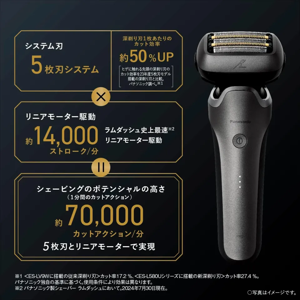 Panasonic Shaver Lamdash PRO 5-Blade Electric Shaver for Men