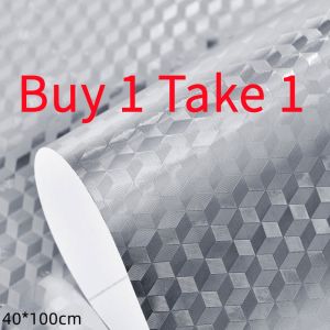 【Buy 1 Take 1】Water Proof Kitchen Oil-proof Wall Sticker High Temperature Resistance Wall Paper Design Anti Oil Home Decor 【100CMX60CM】【Fadikou】