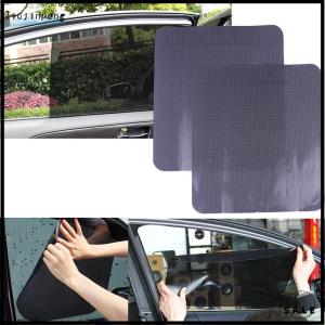 【liujinpeng】 ฟิล์มตาข่ายติดกระจกหน้าต่างด้านข้างรถยนต์2ชิ้นสติกเกอร์กันแสงแดดป้องกัน UV