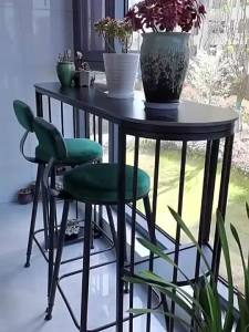 LZ-Nordic rock slab bar table simple household ins milk tea shop living room long partition wall high chair