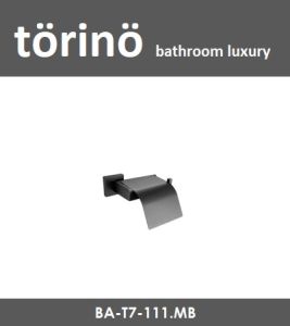 torino Premium Bathroom Accessories Stainless Steel 304 Tissue Holder T7 Series Pemegang Tisu Matte Black 纸巾架
