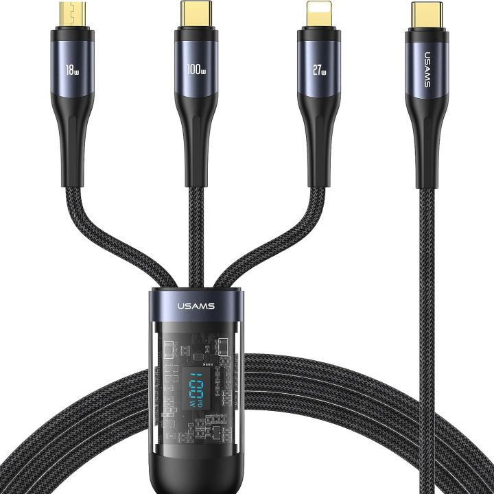 wiredge Multi Charging Cable PD USB C Fast Charger Cable with LED