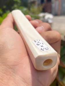 pipa gading asli lokal gg 12cm segilapan tebal semilengkung mulus