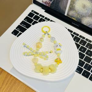 Búp bê hoạt hình cục bông KT mèo loạt móc điện thoại di động túi xách cổ tay dây chuyền đồ treo móc khóa