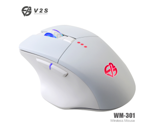 V2S WM302 Rechargeable Wireless 2in1 USb Receiver And Bluetooth Mouse Silent Click Ultra Thin Design