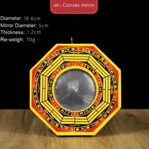 Convex Bagua Mirror Lucky Feng Shui Taoist Talisman Tai Chi Good Luck Ornament