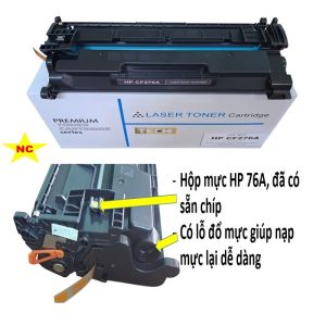 Hộp mực HP M404n 428fdw 404d 404dn 404dw 428fdn M304. Cho máy in có mã mực 76a CF276a có chíp