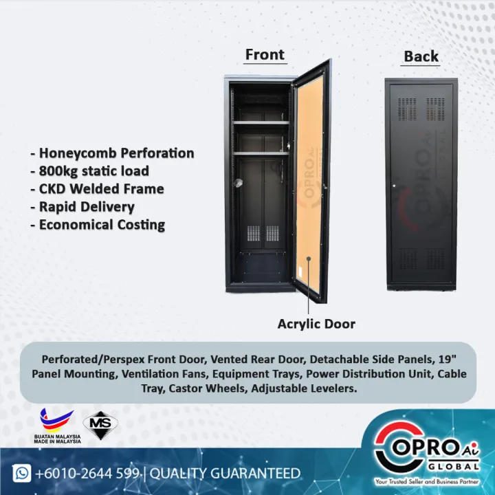%5BREADY%20STOCK%5D%20Primestar%2028U%2019inch%20Floor%20Standing%20Server%20Rack,%20Perspex%20/%20Perforated%20Door%20(SIRIM)%20-%20Image%203