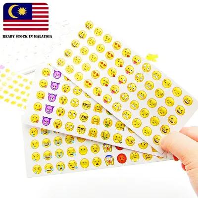 12 Sheets (660pcs) INS Cute Funny Chat Emoji Mini Stickers DIY Decorations Journal Scrapbooking Guka Accessories Labels
