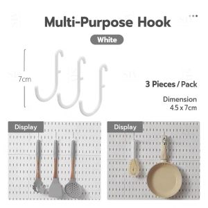 SIV Pegboard Peg Board Organizer Accessories Shelf Wall Hanging Rack Shelves